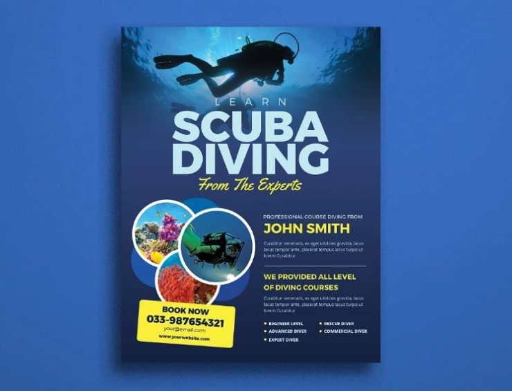 15+ FREE Scuba Diving Classes Flyer PSD Download