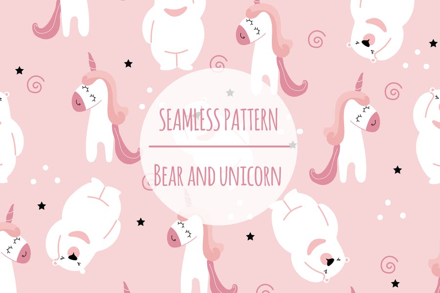 Bear and Unicorn Pattern Design