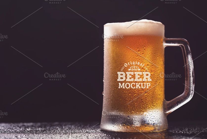Beer Mug Mockup PSD