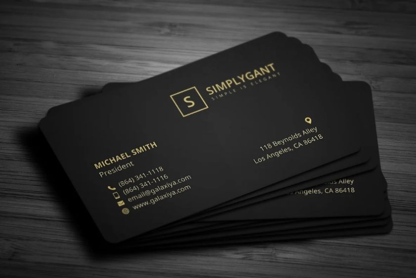 Black Elegant Business Cards