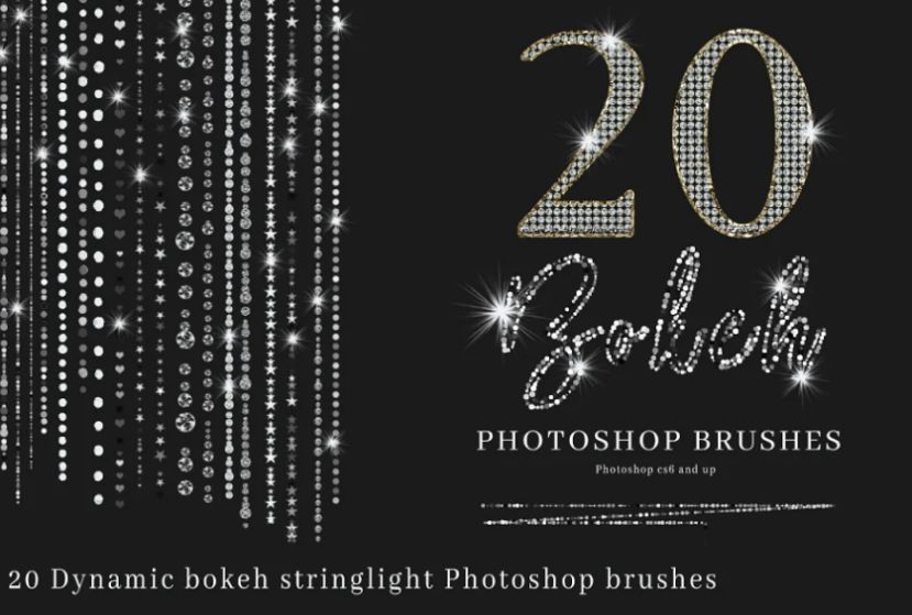 Bokeh Lights String Brushes