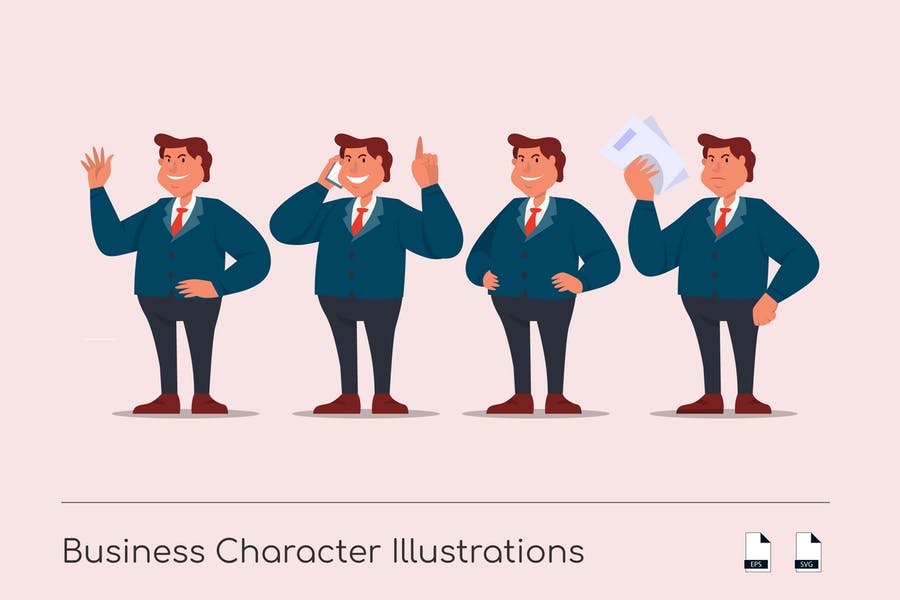 Businessman Character Illustration Design