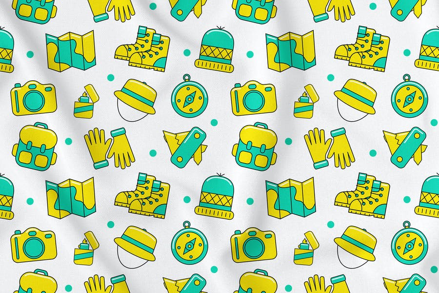 Camping Objects Pattern Design