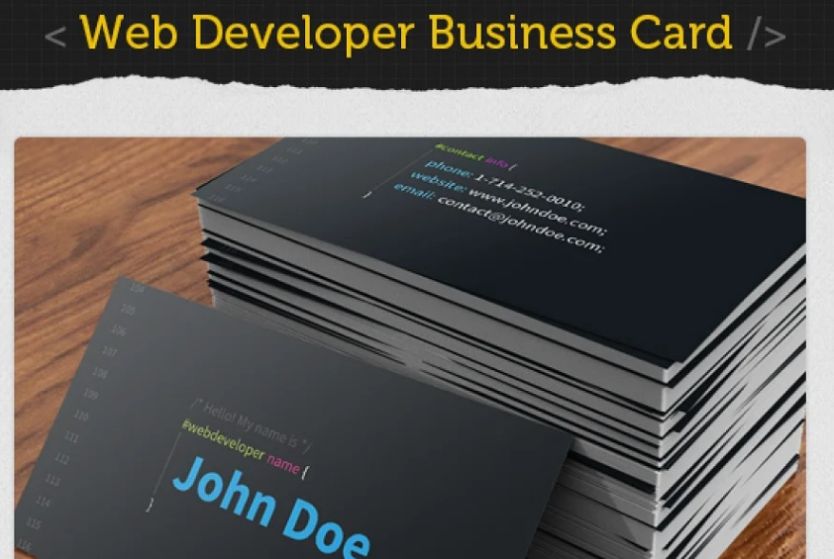 Clean Web Developer Business Card