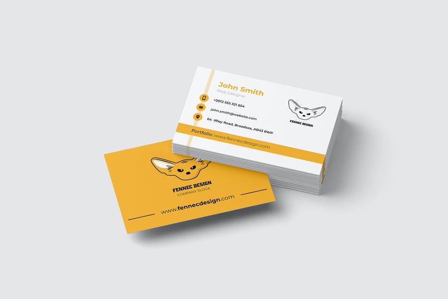 Clean Web and Graphic Designer Business Card