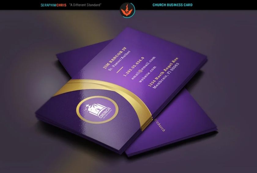 Colorful Church Business Card Template