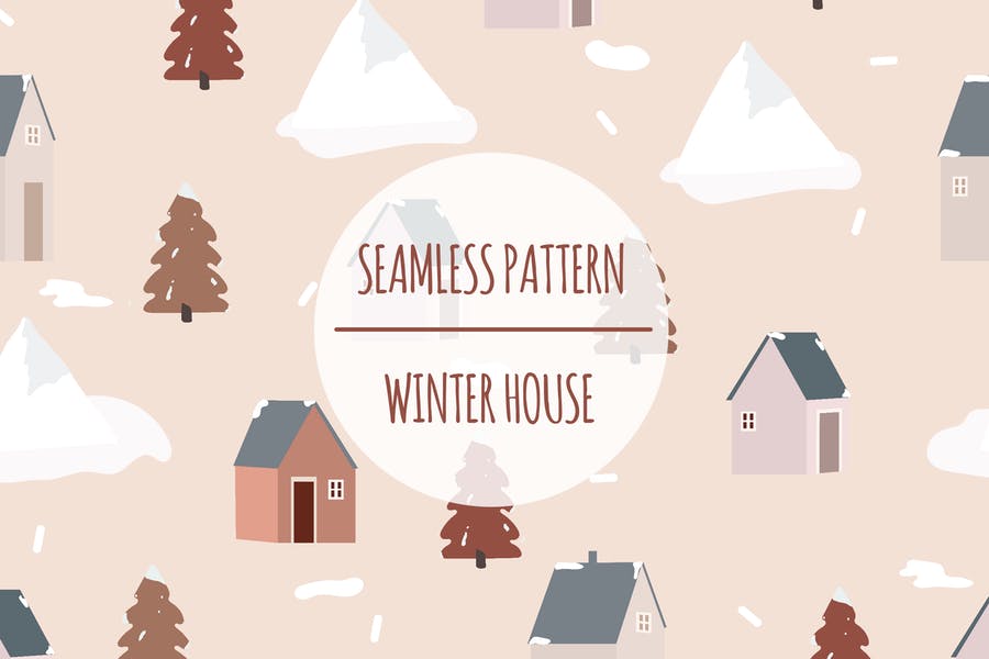 Colorful House Pattern Background