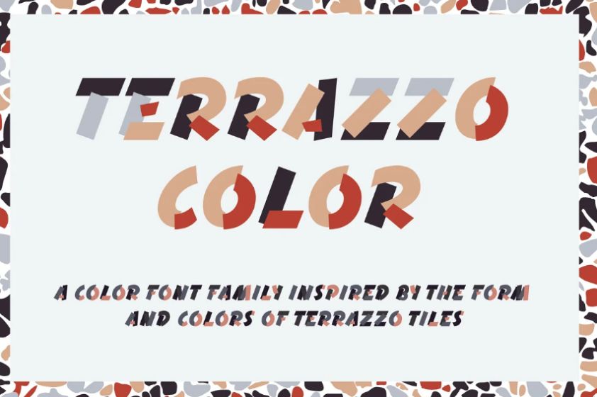 Colorful Terrazo Font Design