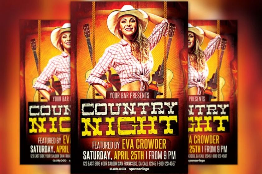 Country Night Flyer Design