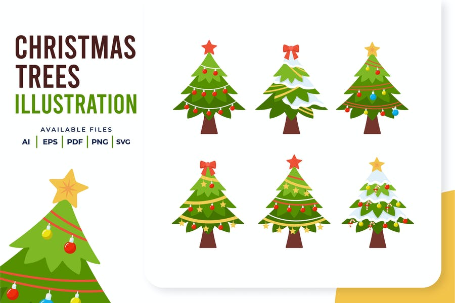Creative Christmas Tree Illustrations
