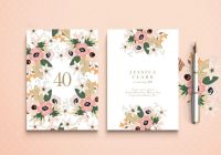 Floral Birthday Invitations