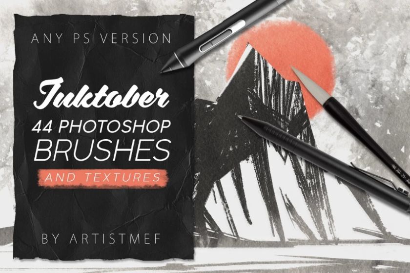Creative Ink Photoshop Brushes and Textures