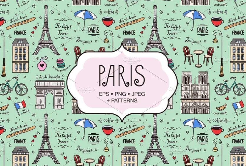 Creative Paris Illustrations and Patterns