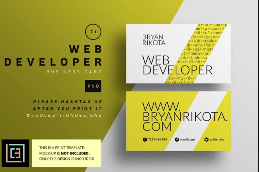 Creative Web Developer Business Card