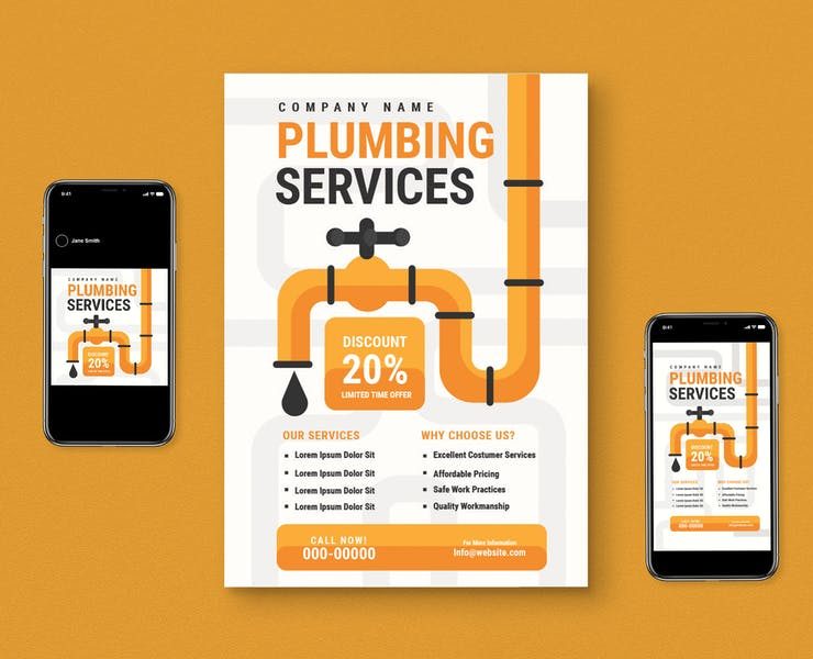 15+ FREE Plumbing Company Flyer Template Download