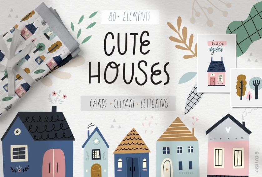 Cute Houses Pattern Designs