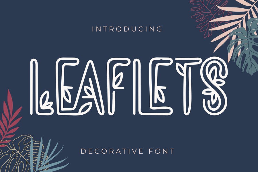 Decorative Style Leaf Fonts