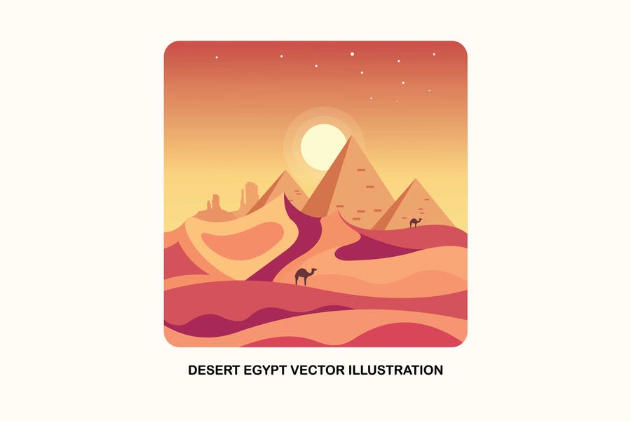 Desert Egypt Vector Design