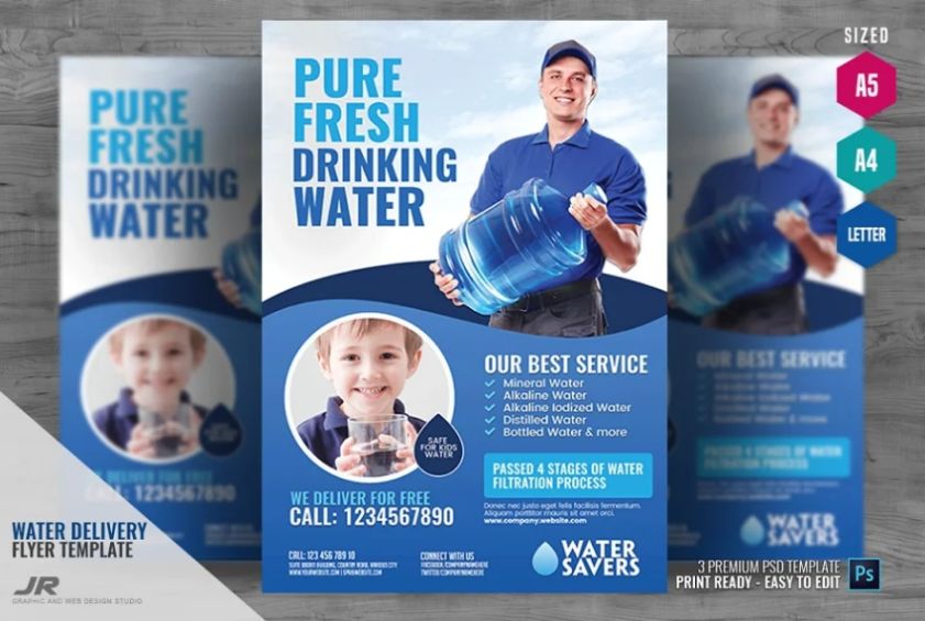 Drinking Water Services Flyer Template