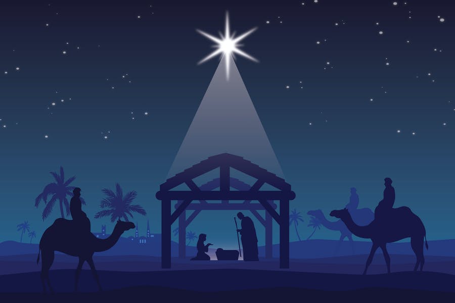 Editable Christmas Illustration Design