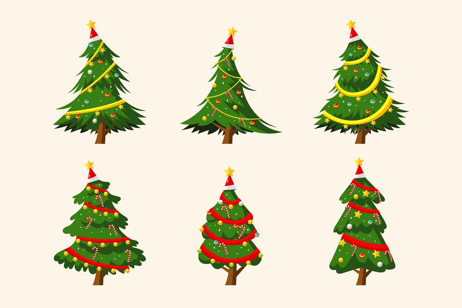 Editable Christmas Vector Illustrations