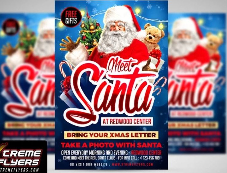 Meet Santa Flyer Template PSD
