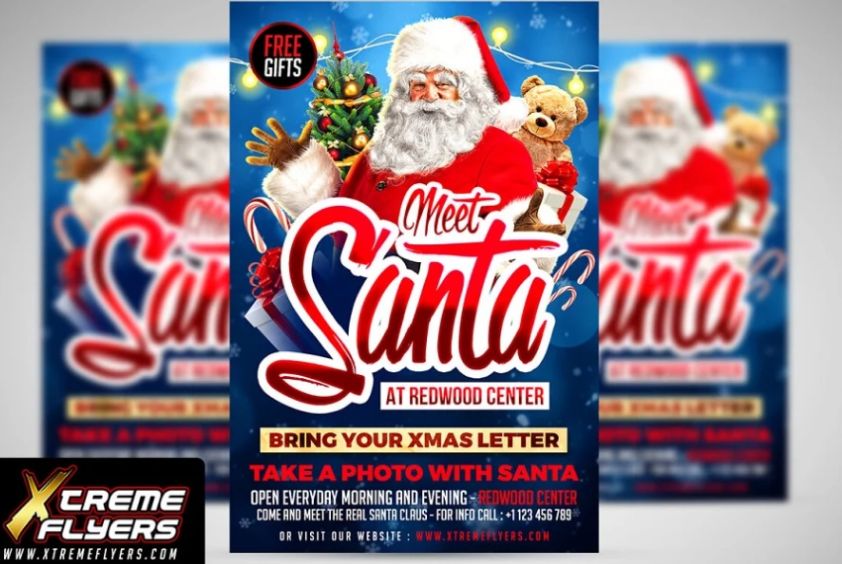 Editable Meet Santa Flyer Template