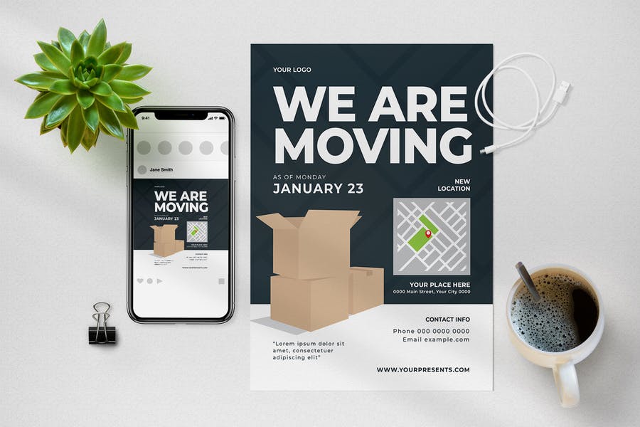 Editable Moving Flyer Template