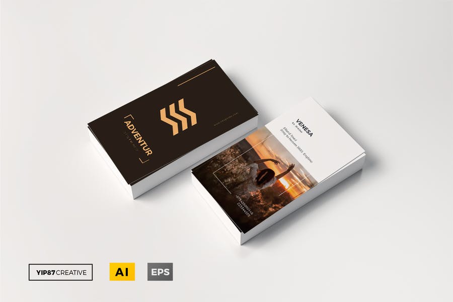 Editable Traveling Business Card