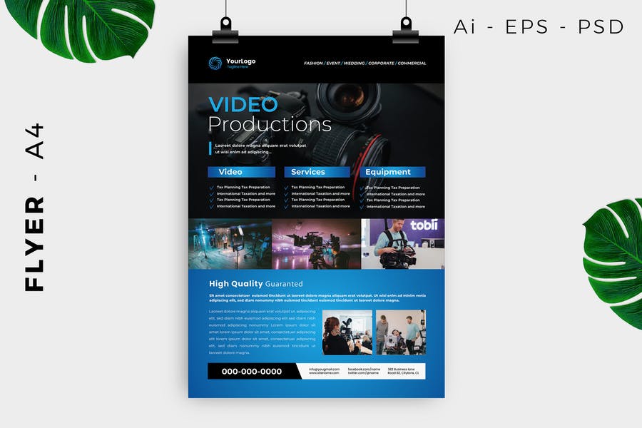 Editable Video Production Flyer