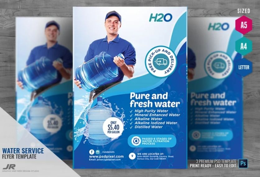 Editable Water Supply Flyers