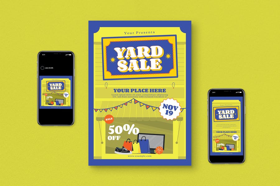 Editable Yard Sale Flyer Set