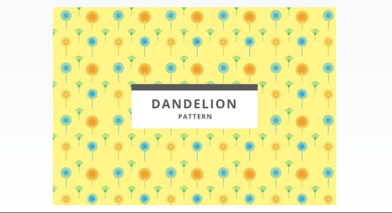 Free Dandelion Pattern Vector Design