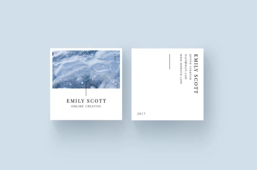 Free Marble Style Business Card