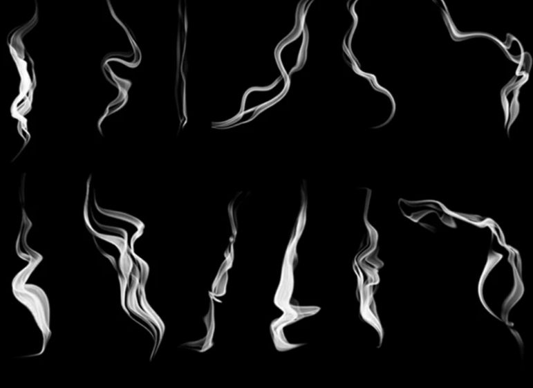 Free Monochrome Smoke Brushes