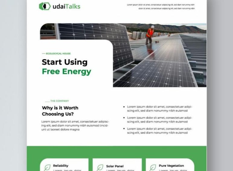 Free Solar Company Flyer Template