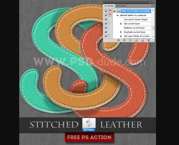 Free Stitched Leather Effect