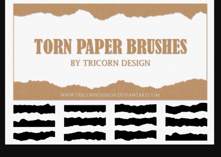 Free Torn Paper Brushes