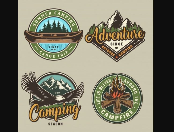 Free Vintage Camping Logos