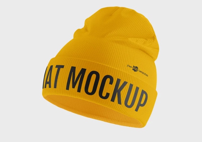 Free Winter Hat Mockup PSD