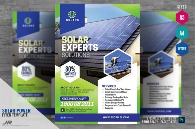 15 Free Solar Company Flyer Template Ai Psd Graphic Cloud