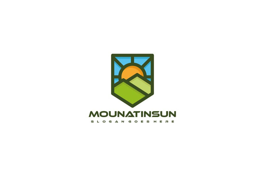Fully Editable Mountain Logo
