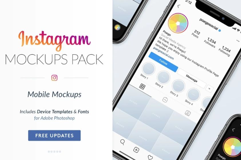 Fully Editable Instagram Mockups Pack