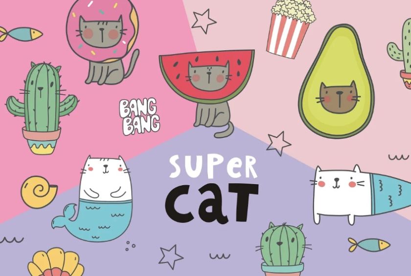 Funny Cat Illustration Designs