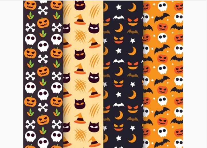 Halloween Cat Pattern Design