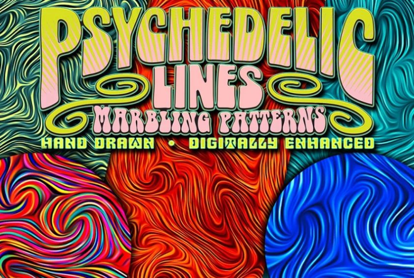 Hand Drawn Psychedelic Line Patterns