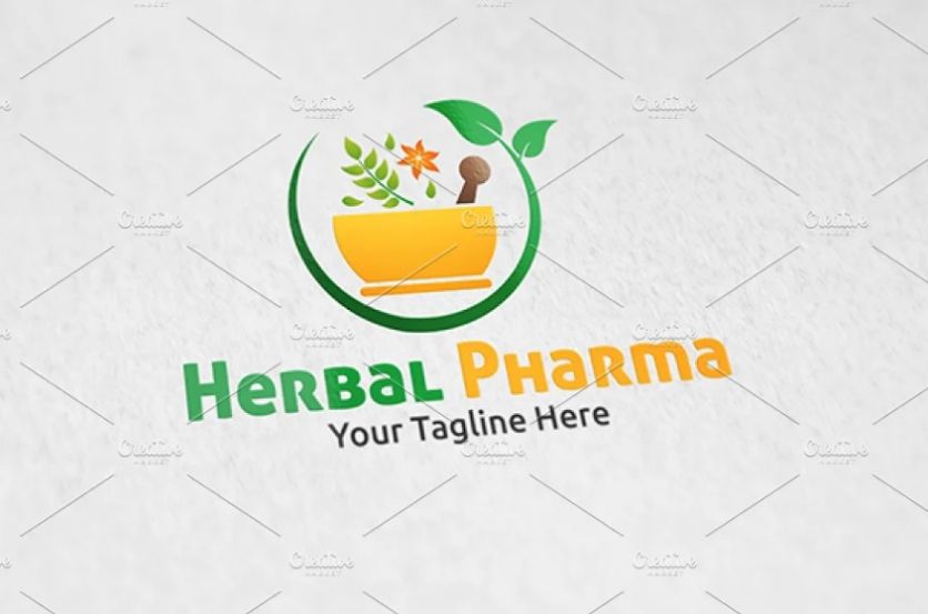 Herbal Pharma Logo Design Template