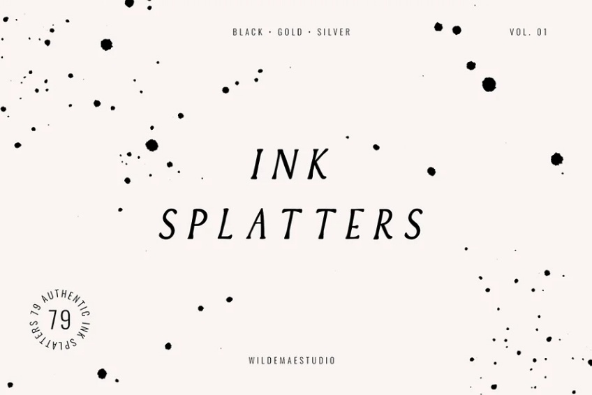 Ink Splatters and Textures Pack
