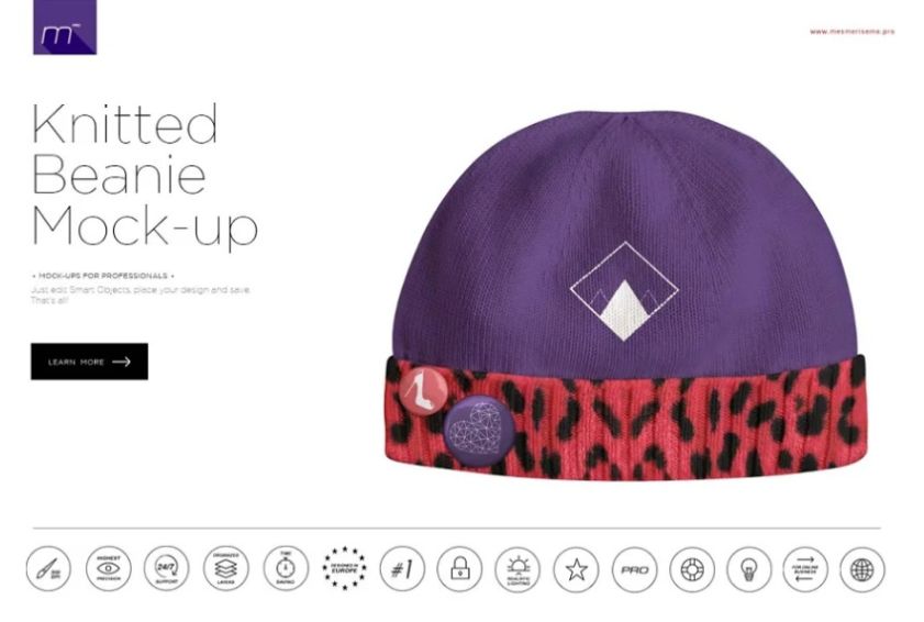 Knitted Beanie PSD Template