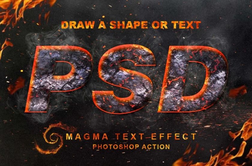 Magma Text PS Effect
